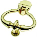 Large Diplomat Polished Brass Ring Style Door Knocker (PB709)